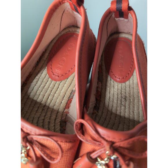 NWOT Coach Designer Madison orange bow tassel espadrilles 5.5 - Picture 10 of 10